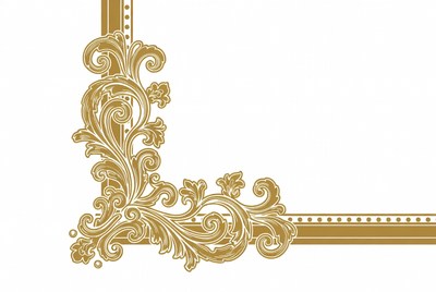 Gold Ornate Corner Border Design