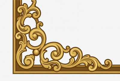 Golden Ornate Corner Border