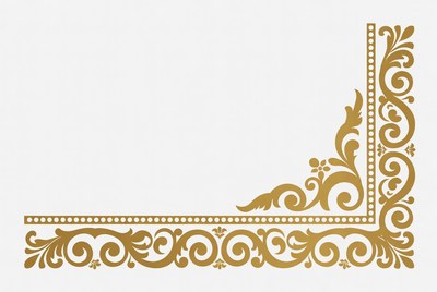 Gold Ornate Corner Border Design