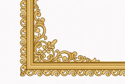 Gold Ornate Picture Frame Corner