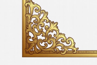 Golden Ornate Corner Border