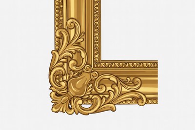 Ornate Golden Picture Frame Corner