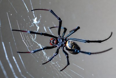 Redback Spider on Web