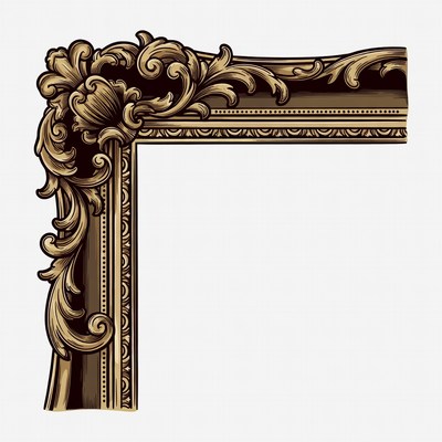 Ornate Gold Picture Frame Corner