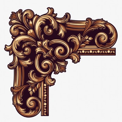 Ornate Golden Corner Frame