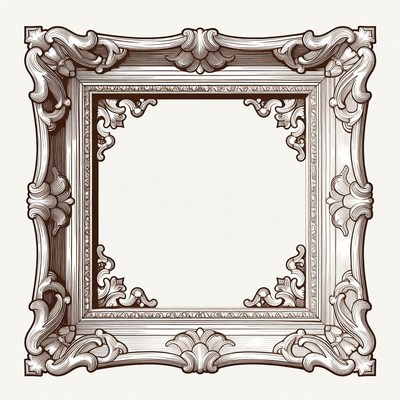Ornate Empty Picture Frame