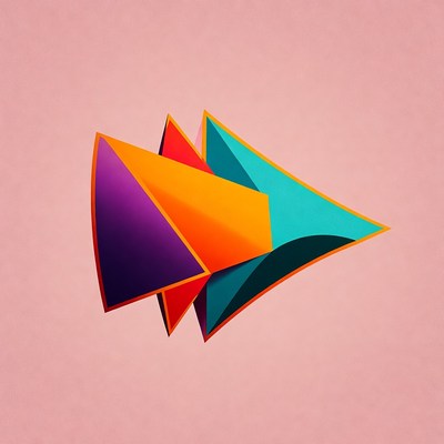 Colorful Geometric Arrow Illustration