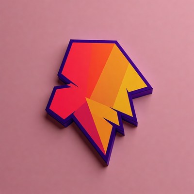 3D Colorful Geometric Polygon Shape