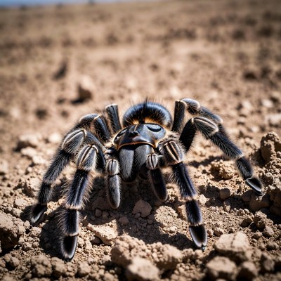 Mexican Red Knee Tarantula on dirt