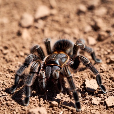 Mexican Red Knee Tarantula on sand