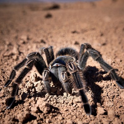 Curly Hair Tarantula on Desert Sand