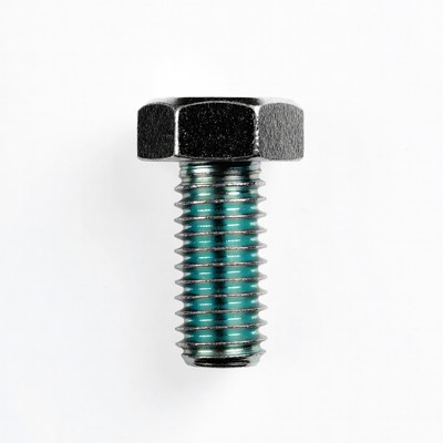 Silver Hex Bolt Isolated
