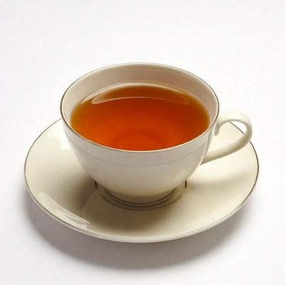 Cup of tea on saucer
