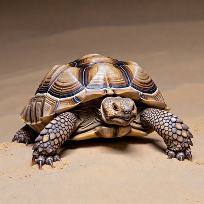 Radiated Tortoise on Sand