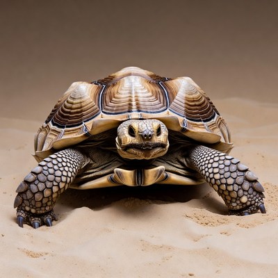 Radiated Tortoise on Sand