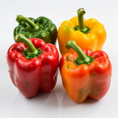 Four Colorful Bell Peppers