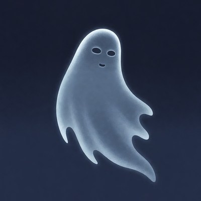 Smiling Cartoon Ghost