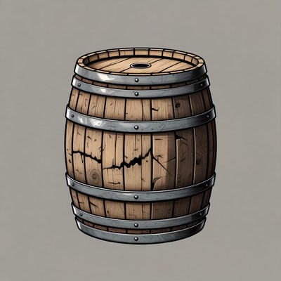 Wooden Barrel Illustration