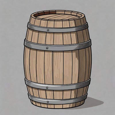 Wooden Barrel Illustration