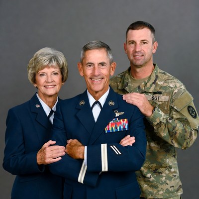 Air Force family in uniform