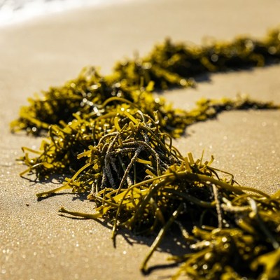Seaweed on Sandy Beach