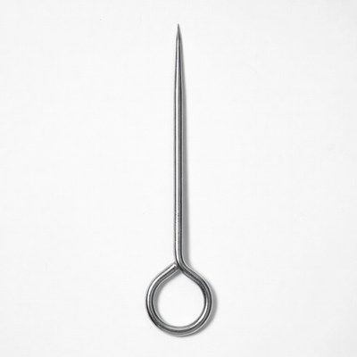 Metal Paperclip on White Background