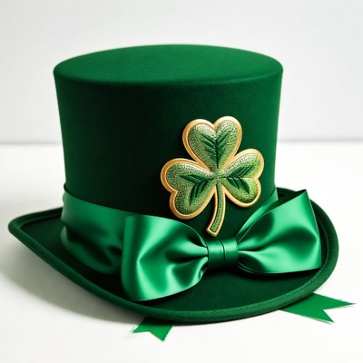 Green shamrock top hat