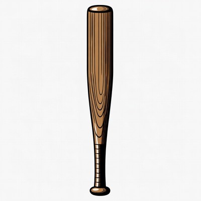 Wooden Baseball Bat Illustration