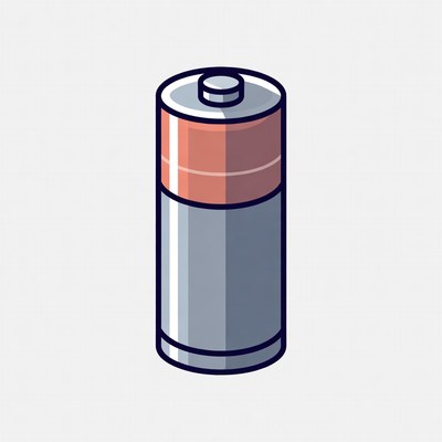 Red AA Battery Illustration