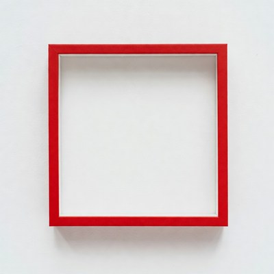 Red Empty Picture Frame
