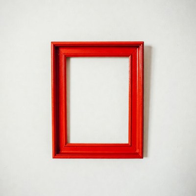 Red Empty Picture Frame