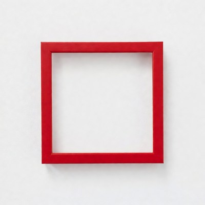 Red Empty Picture Frame