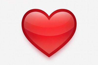 Red glossy heart symbol