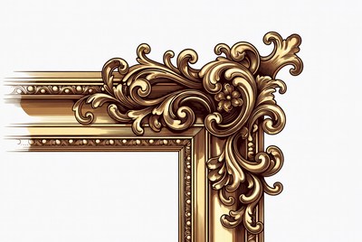 Ornate Gold Picture Frame Corner