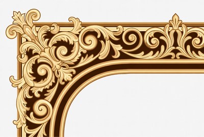 Ornate Golden Corner Frame