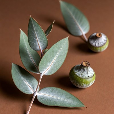 Eucalyptus Leaves and Seed Pods