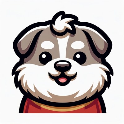 Cute cartoon puppy face