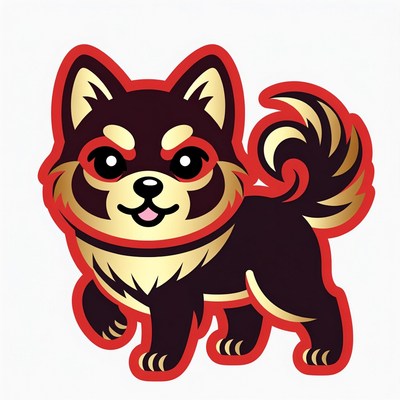 Cute Shiba Inu puppy illustration