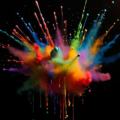 Colorful Paint Splash Explosion