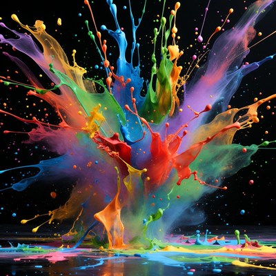 Colorful Paint Splash Explosion