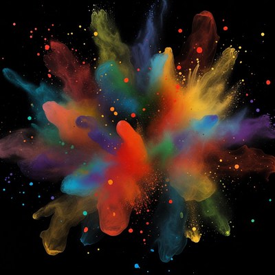 Colorful Paint Explosion Burst
