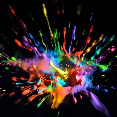 Colorful Paint Splash Explosion