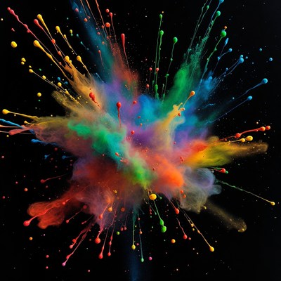 Colorful Paint Splash Explosion