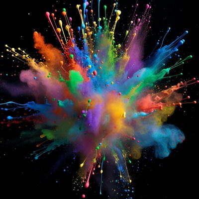 Colorful Paint Splash Explosion