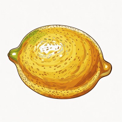 Yellow Lemon Illustration