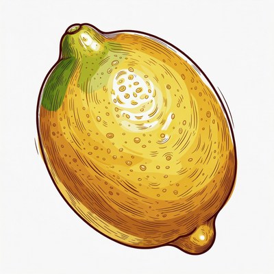 Ripe Lemon Illustration