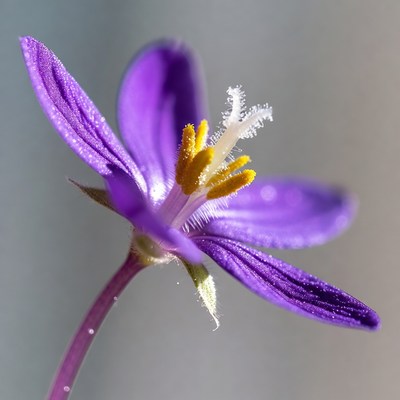 Purple flower with yellow stamens
