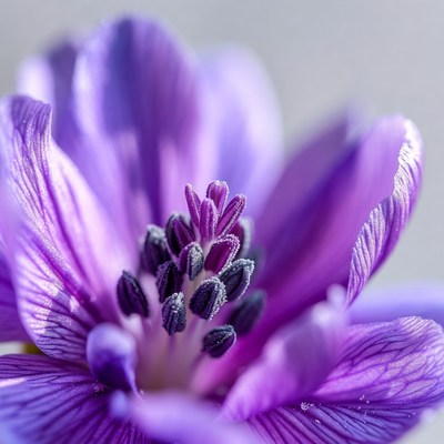 Purple Tulip Flower Closeup