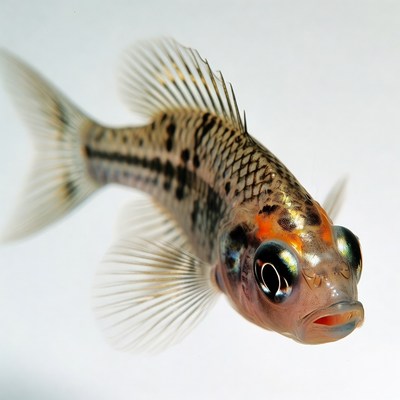 Colorful Koi Fry Swimming