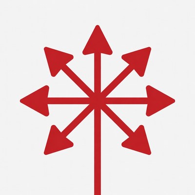 Red Starburst Arrow Icon